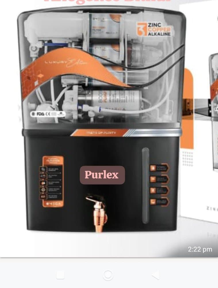 Purlex Zinc Copper Alkaline Luxury RO Purifier