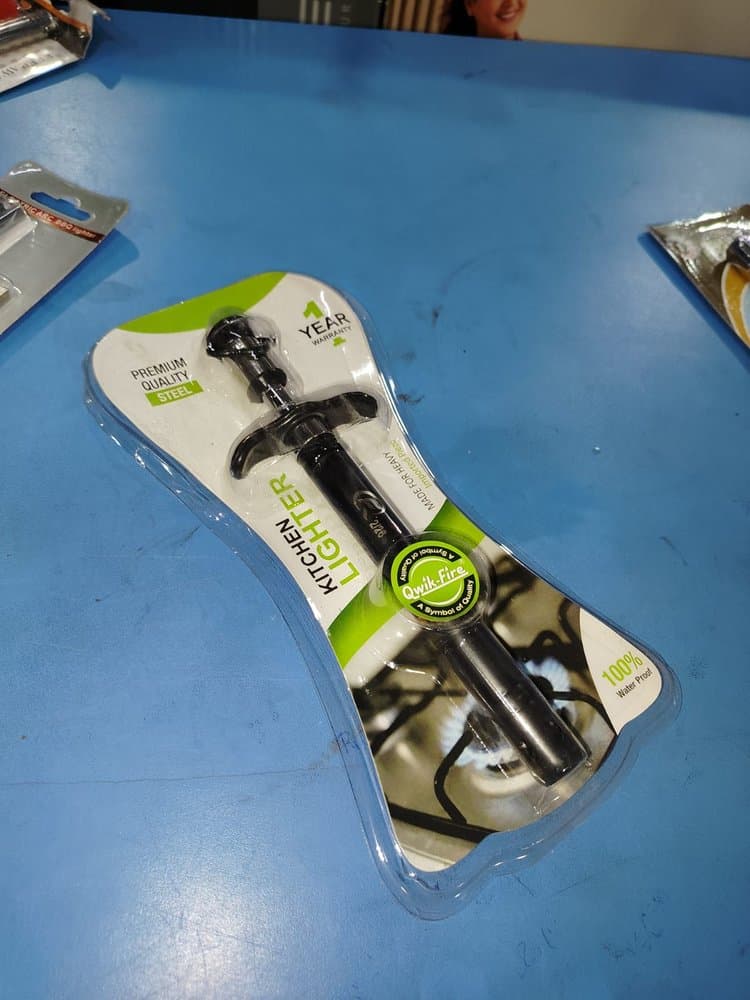 Qwik-Fire Stainless Steel Kitchen Gas Lighter