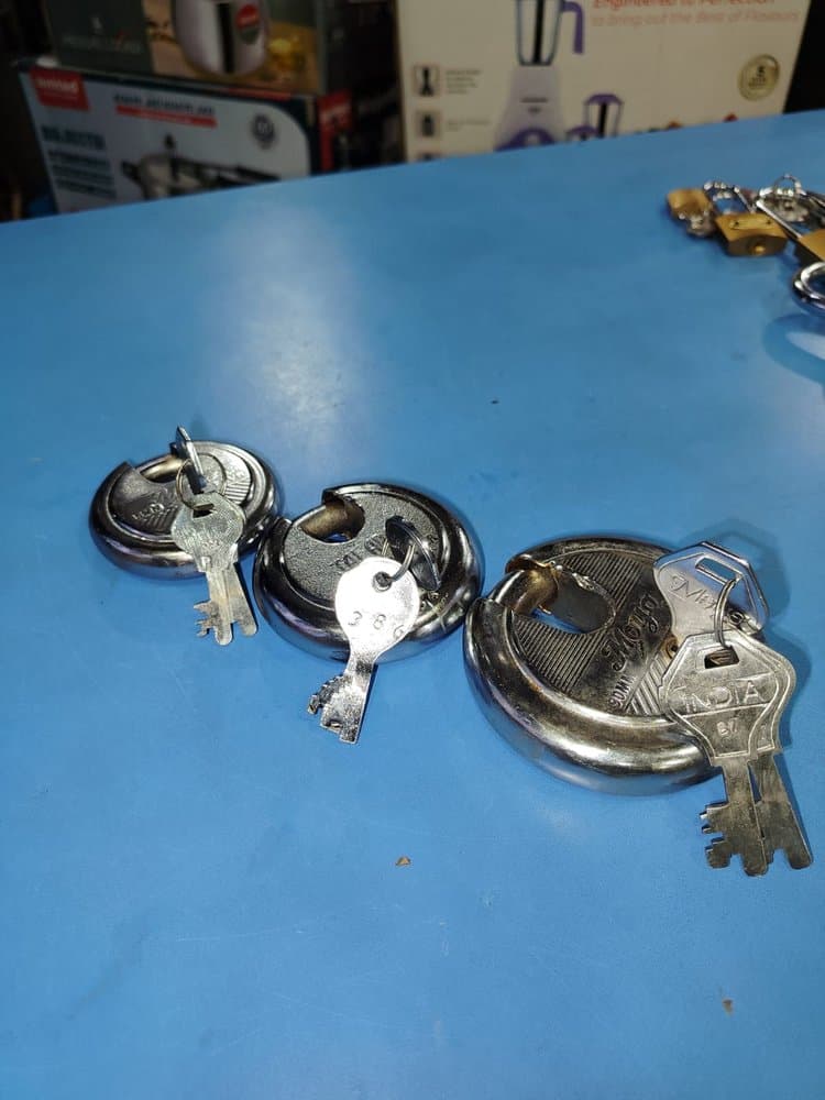 Heavy Round Shutter Disc Padlock (70mm SS)